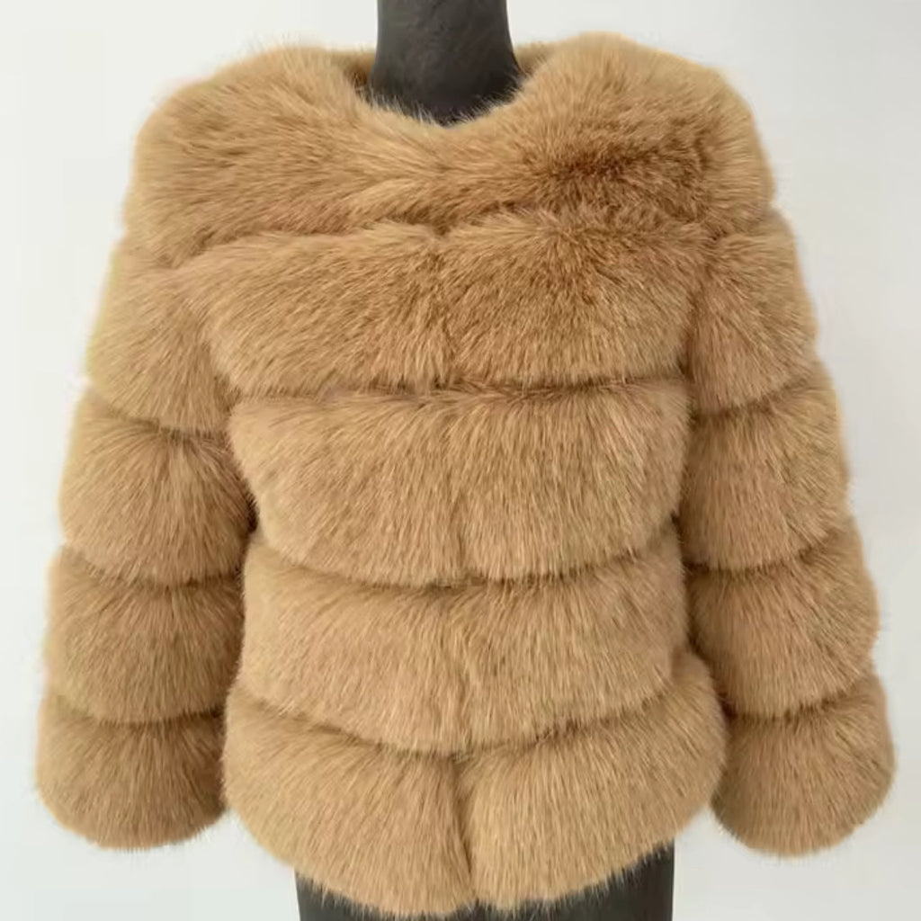 Faux Fur Row Jacket
