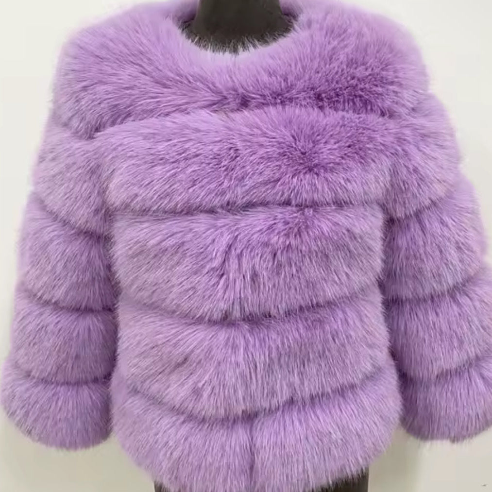 Faux Fur Row Jacket