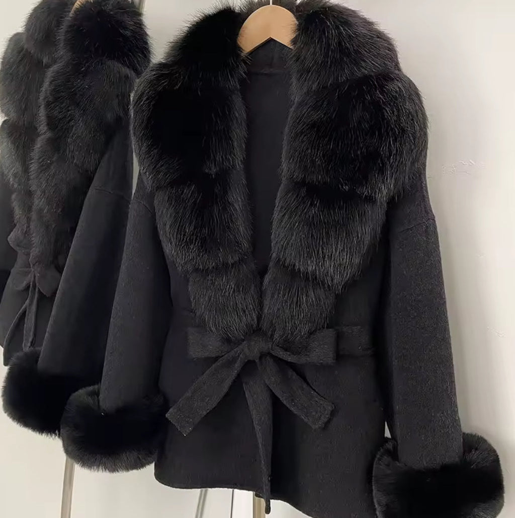 Faux Fur Trim Jacket