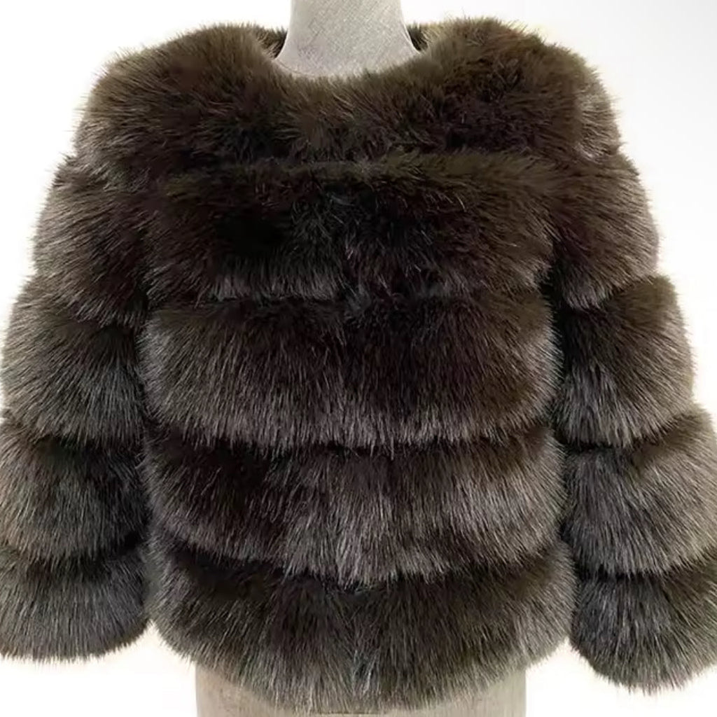 Faux Fur Row Jacket