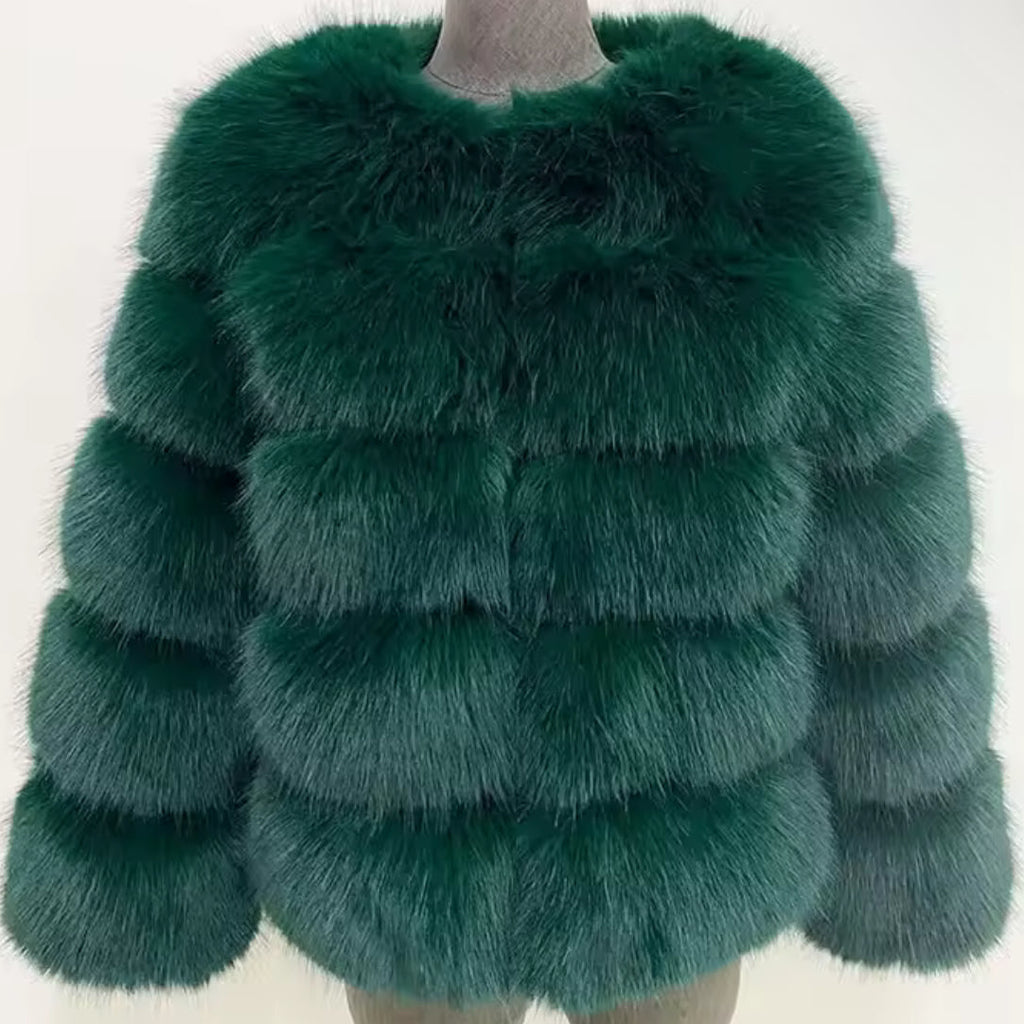Faux Fur Row Jacket