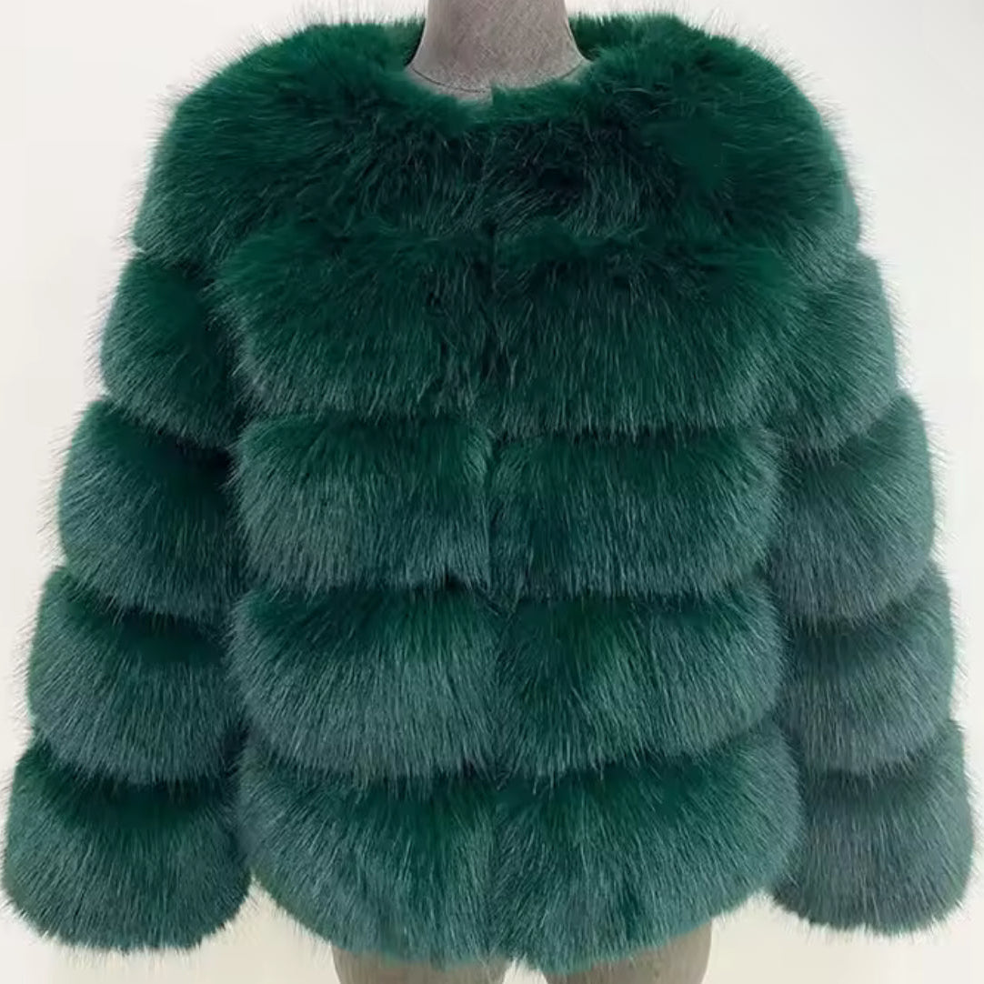 Faux Fur Row Jacket