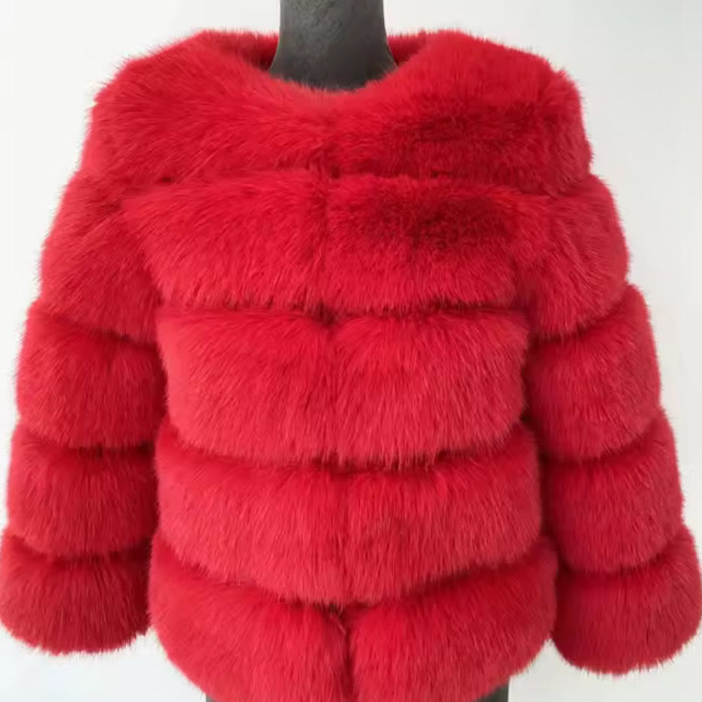 Faux Fur Row Jacket