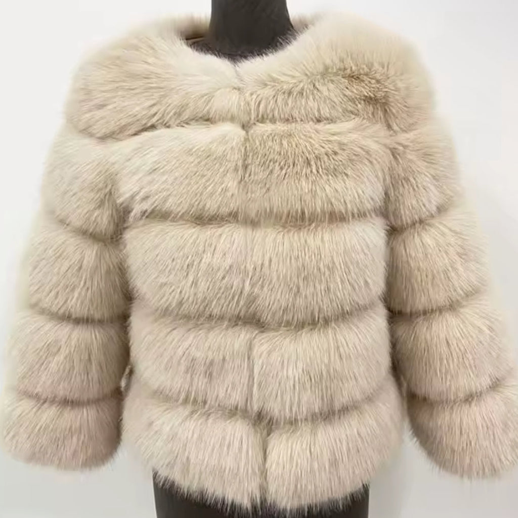 Faux Fur Row Jacket