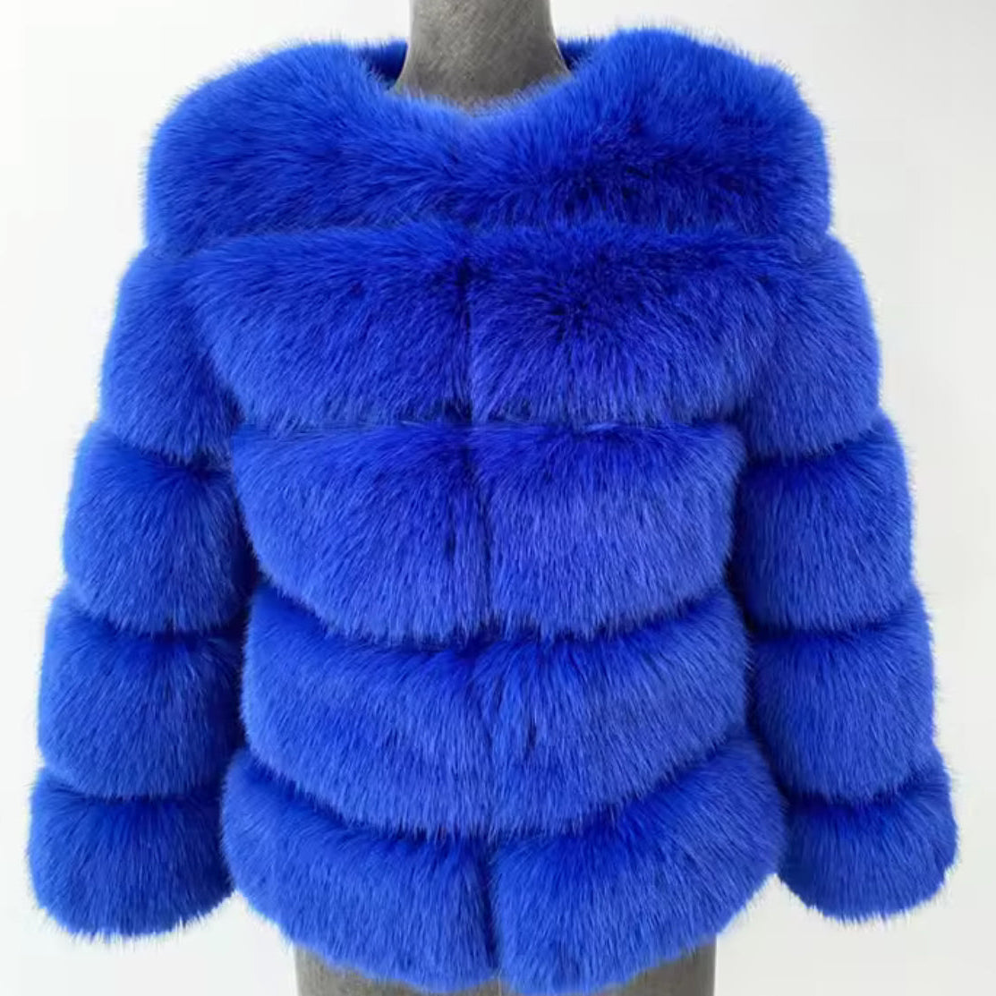 Faux Fur Row Jacket