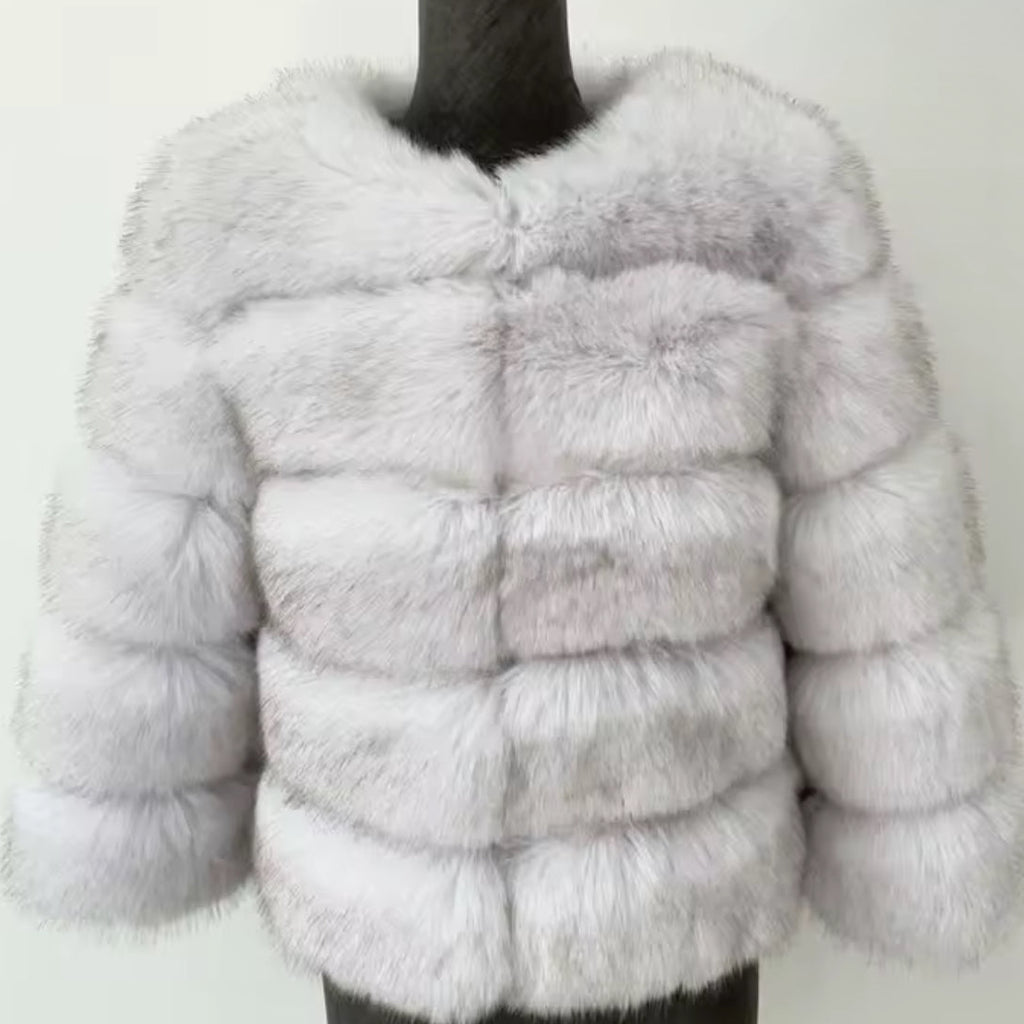 Faux Fur Row Jacket