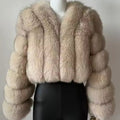 Vertical Faux Fur Jacket