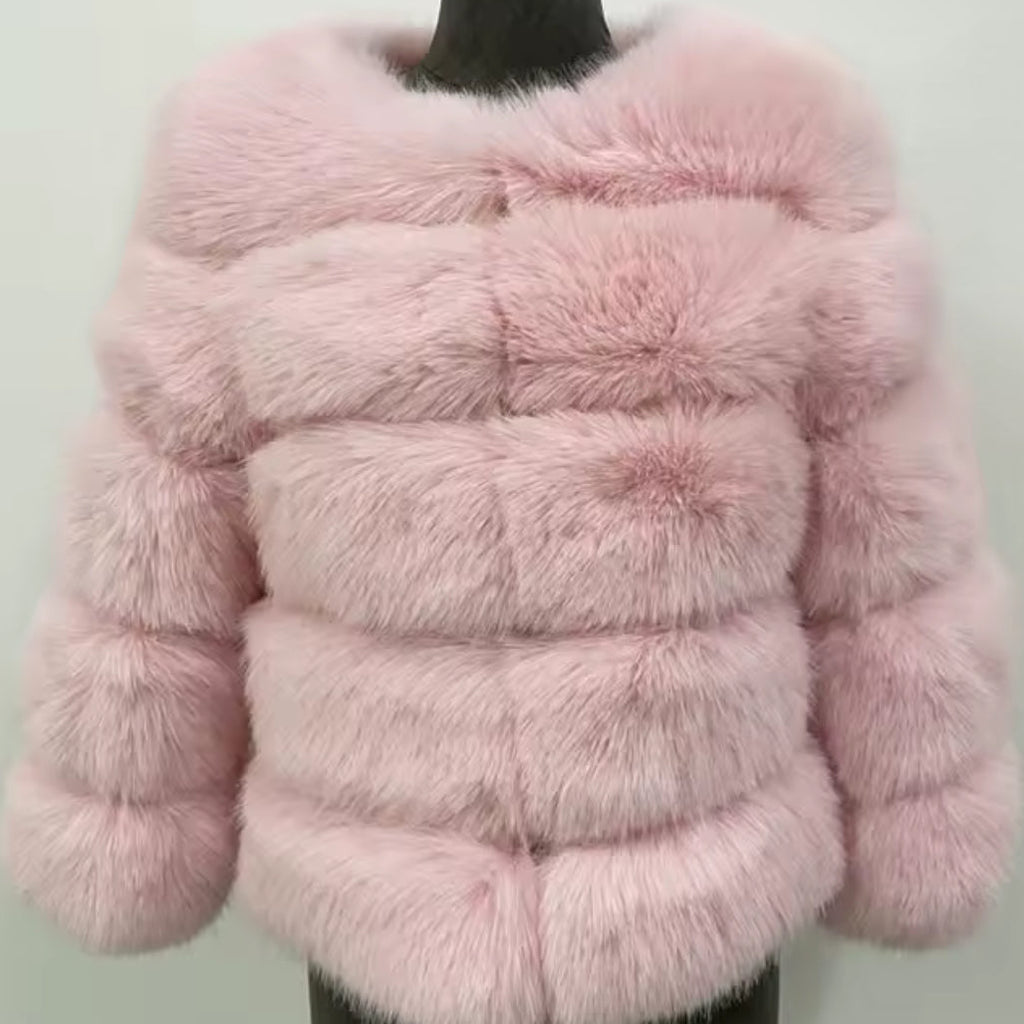 Faux Fur Row Jacket