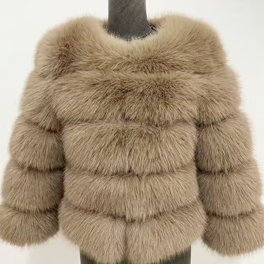 Faux Fur Row Jacket